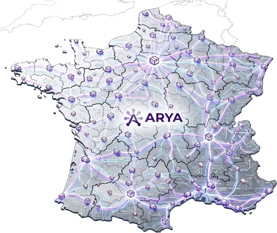 Carte de la couverture Arya en France